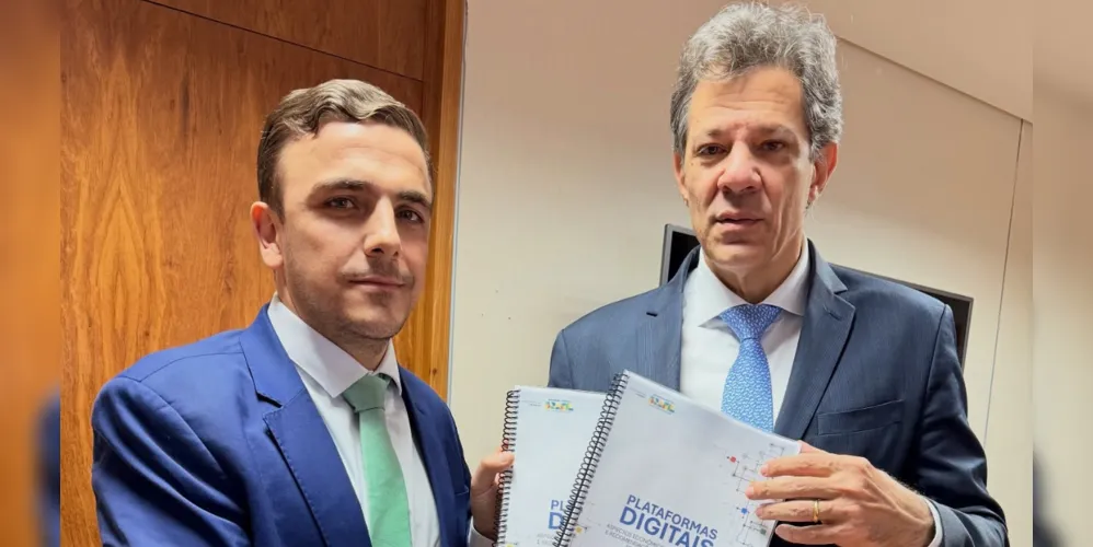Aliel Machado e Fernando Haddad