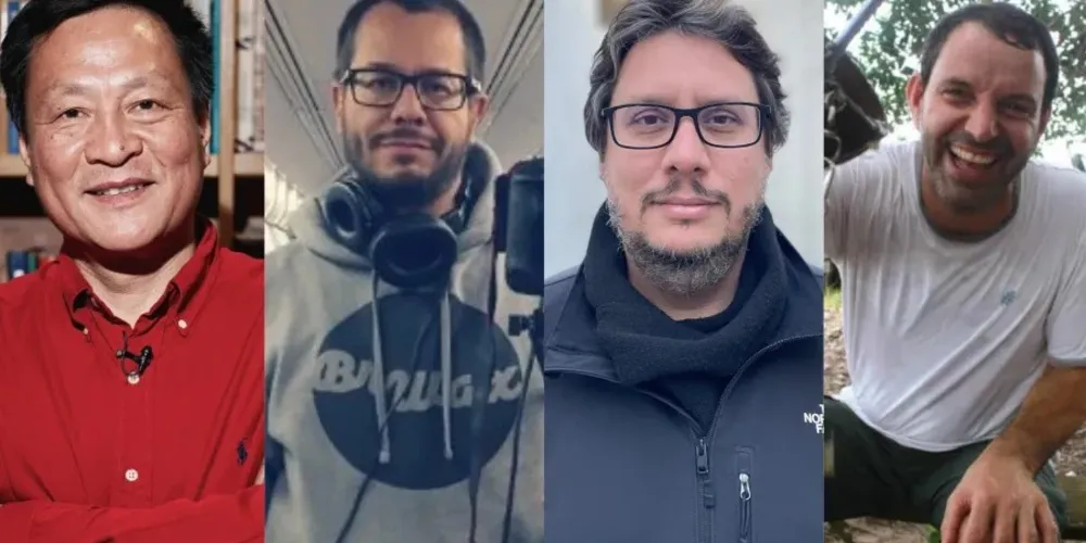 Arquiteto Kongjian Yu, fotógrafo Rubens Crispim Jr., cineasta Luiz Ferraz e piloto Marcelo Pereira