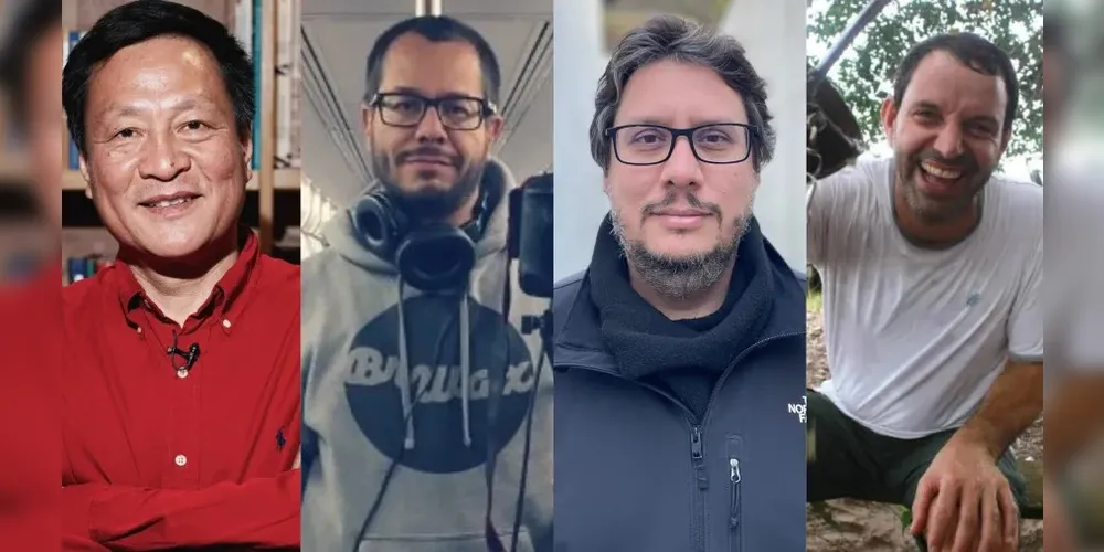 Arquiteto Kongjian Yu, fotógrafo Rubens Crispim Jr., cineasta Luiz Ferraz e piloto Marcelo Pereira