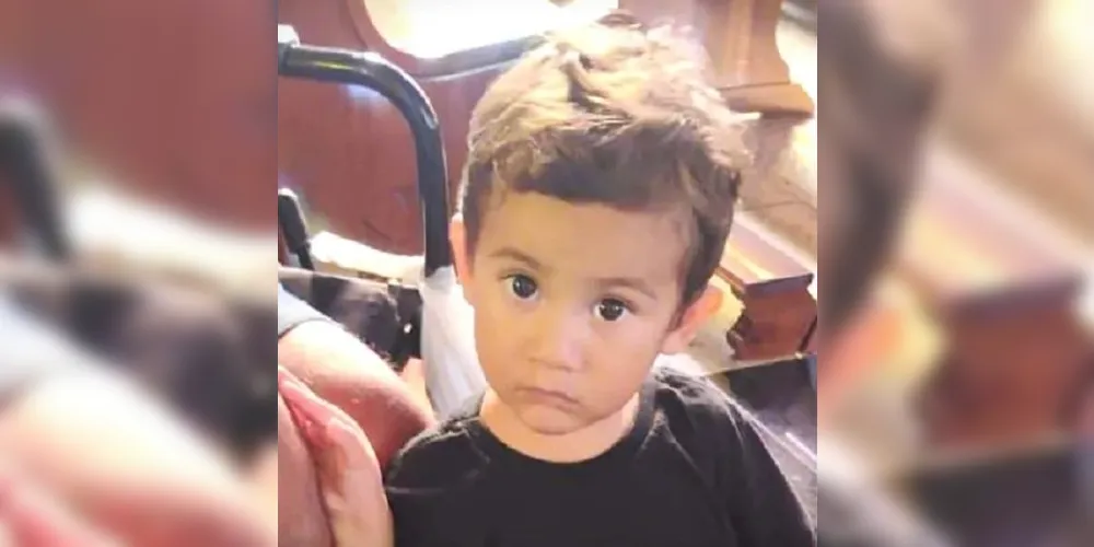 O menino Arthur da Rosa Carneiro, de dois anos, desaparecido desde quinta-feira (9) em Tibagi