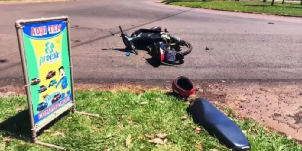A colisão envolveu um veículo Astra e uma motoneta Honda Biz, no município de Cafelândia