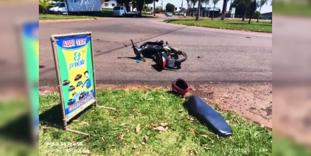 A colisão envolveu um veículo Astra e uma motoneta Honda Biz, no município de Cafelândia