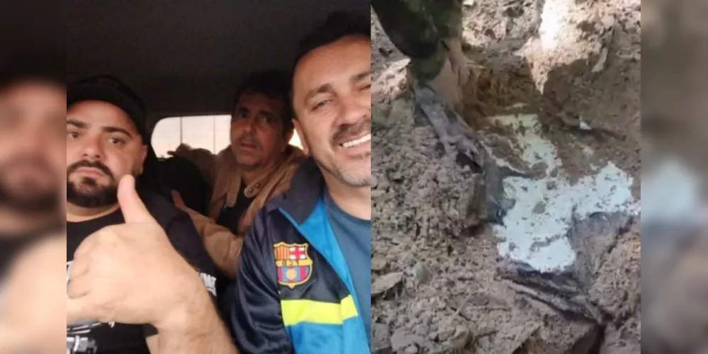 Alencar Gonçalves de Souza, Robishley Hirnani de Oliveira, Rafael Juliano Marascalchi e Diego Henrique Afonso utilizaram o carro