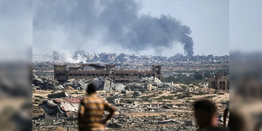 Detalhes da destruição em gaza