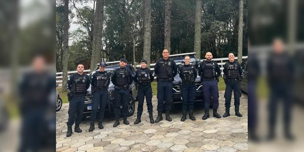 Agentes da Patrulha Maria da Penha da Guarda Municipal de Telêmaco Borba