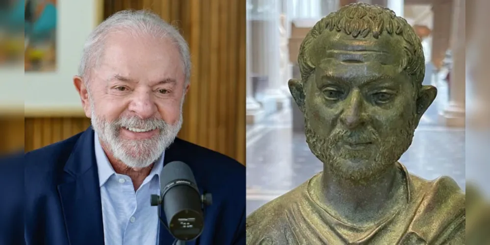 A imagem do ‘gêmeo de Lula’ foi publicada por uma conta dedicada à arte romana clássica
