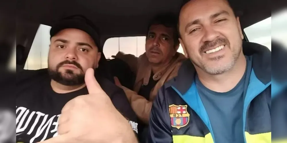 Diego Henrique Afonso (à esquerda), Robishley Hirnani De Oliveira (no centro) e Rafael Juliano Marascalchi (à direita)