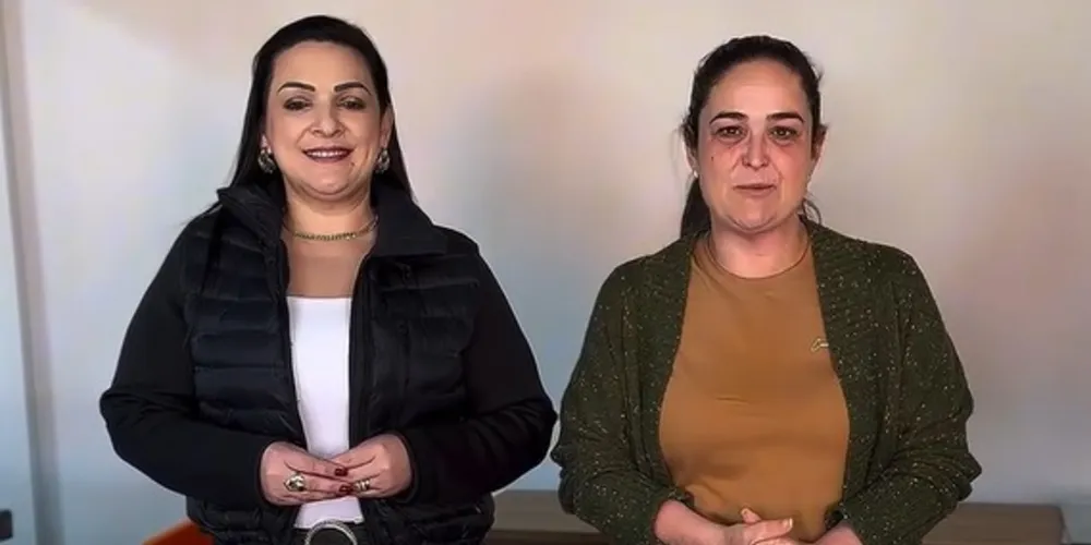 Elisangela Pedroso e Maira Hollebem convidaram a população para a inauguração da UBS