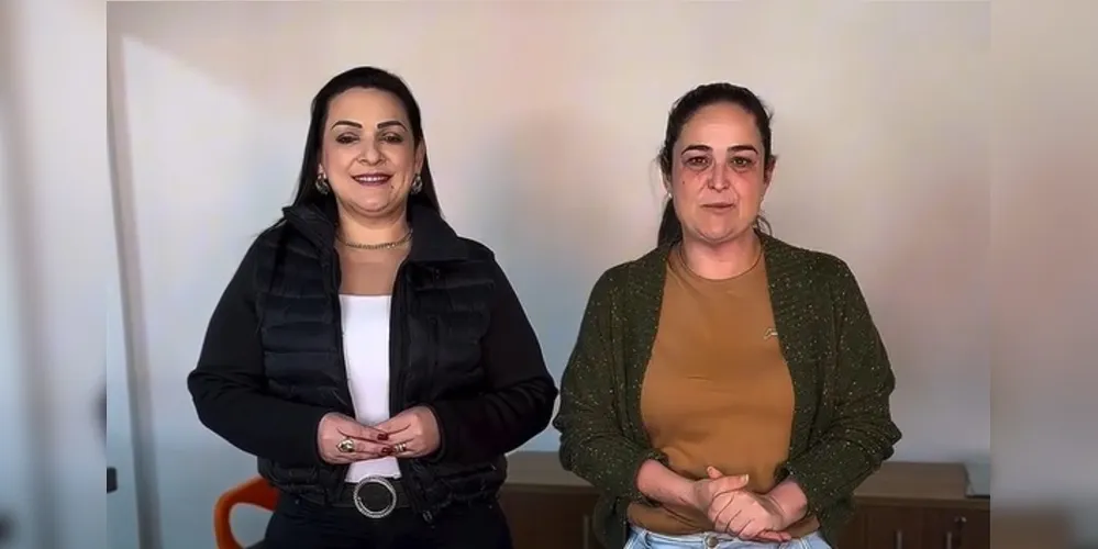 Elisangela Pedroso e Maira Hollebem convidaram a população para a inauguração da UBS