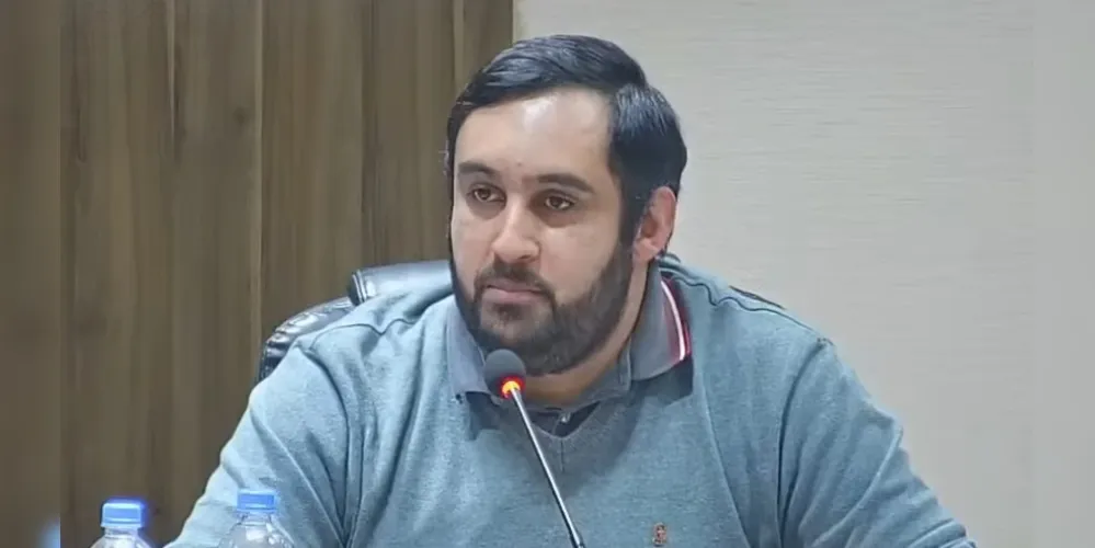 O prefeito Lucas Machado participou da sessão da Câmara na última terça-feira (21)