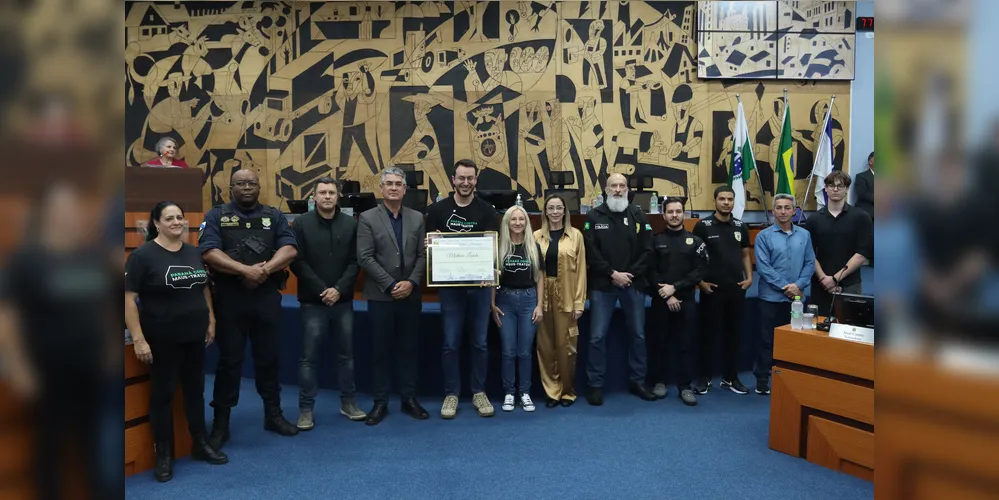 Homenagem reuniu lideranças da área de segurança na Câmara Municipal de Ponta Grossa