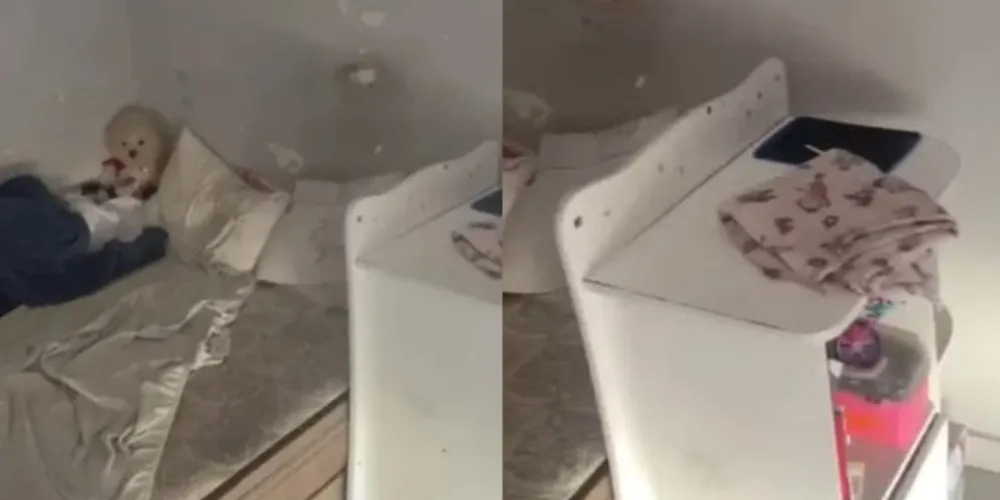 Quarto onde criança era mantida pelos pais, sem acesso ao mundo exterior