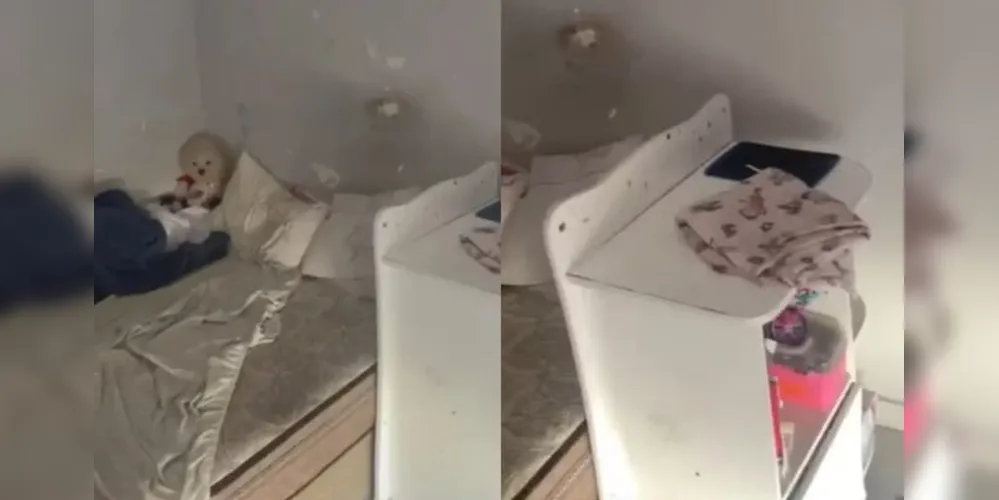 Quarto onde criança era mantida pelos pais, sem acesso ao mundo exterior