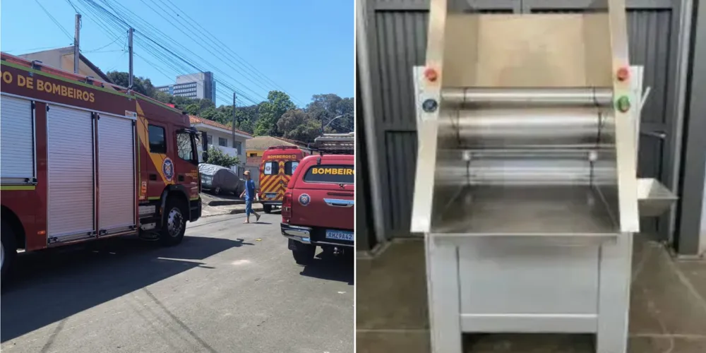 A vítima que será encaminhada a UPA teve três dedos com laceração e risco de amputação