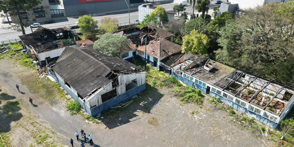 Imagem aérea revela atual situação das oficinas ferroviárias da Rumo