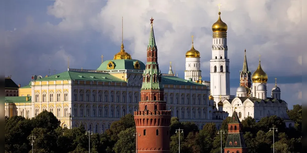 Visão geral do Kremlin, em Moscou, Rússia