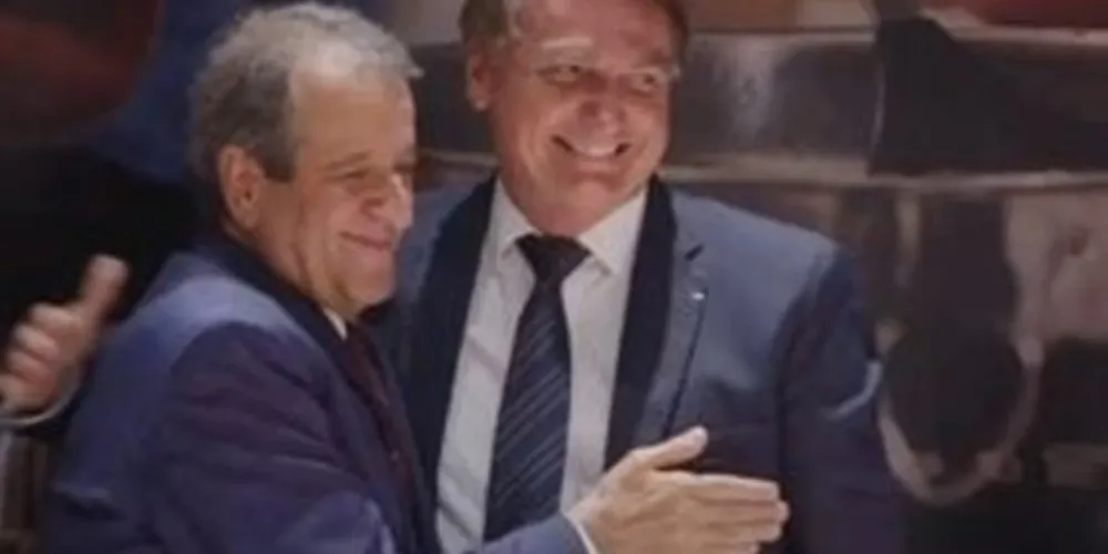 Presidente nacional do Partido Liberal (PL), Valdemar da Costa Neto e o ex-presidente, Jair Bolsonaro