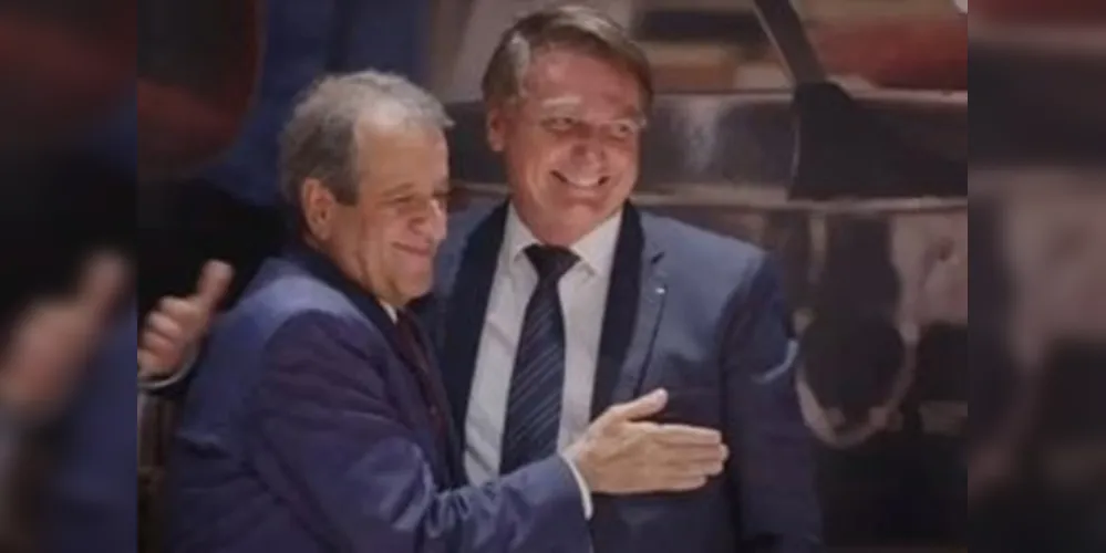 Presidente nacional do Partido Liberal (PL), Valdemar da Costa Neto e o ex-presidente, Jair Bolsonaro