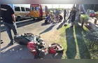 Motociclista é encaminhado ao hospital após colisão frontal em PG