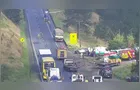 Grave acidente na BR-116 entre ônibus e carreta em RMC deixa uma pessoa morta