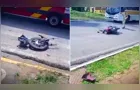 Moto parte ao meio após grave acidente em São Mateus do Sul