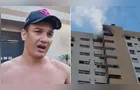 Homem salva mãe e filha de apartamento tomado pelo fogo no PR