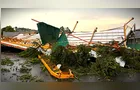 Fotos revelam destruição de teto de ginásio em escola de Ponta Grossa