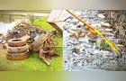 Limpeza no ‘Lago de Olarias’ revela grande quantidade de lixo irregular em PG
