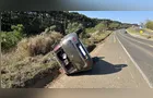 Veículo capota na PR-160 em Telêmaco Borba e condutora sai ilesa
