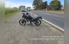 Motociclista fica ferido em colisão traseira com caminhão na PR-092