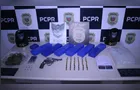 Depósito de armas e drogas é localizado no 'Sabará', em PG