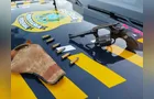 PRF apreende arma de fogo com caminhoneiro em Rebouças