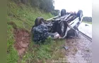 Carro capota na PR-170 e quatro pessoas ficam feridas
