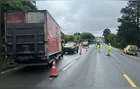 Adolescente morre e pessoas ficam feridas em colisão entre carro e caminhão na BR-476