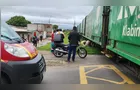 Idoso é atropelado por trem e fica em estado grave em Curitiba