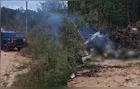 Corpo de mulher é encontrado em chamas em estrada rural