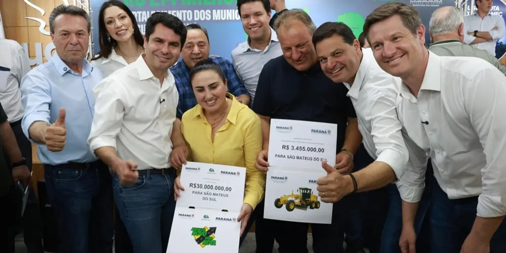 São Mateus do Sul foi contemplada com novos recursos do Governo do Estado