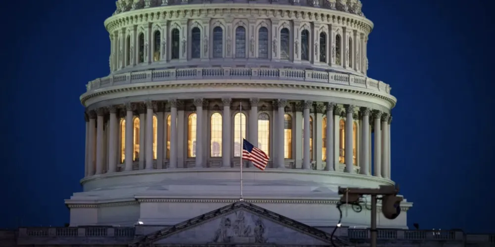 O edifício do Capitólio dos EUA em Washington