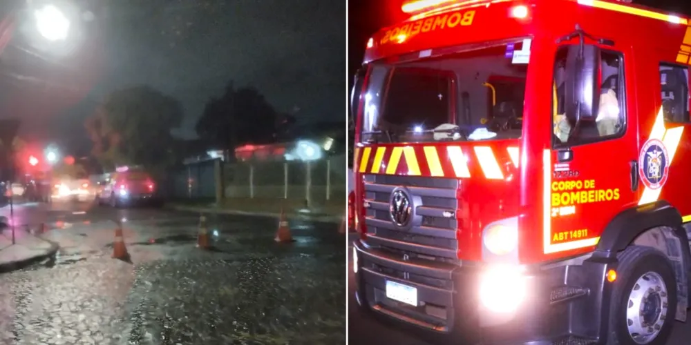 Equipe do Corpo de Bombeiros atendeu a ocorrência na Vila Estrela