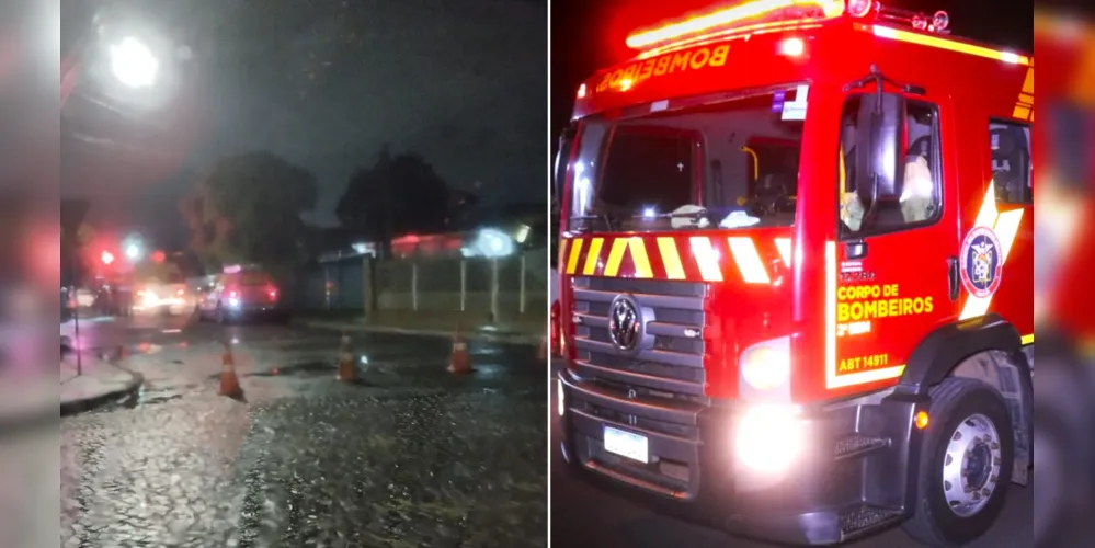 Equipe do Corpo de Bombeiros atendeu a ocorrência na Vila Estrela