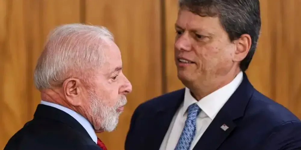 Presidente Lula e o governador de São Paulo, Tarcísio de Freitas