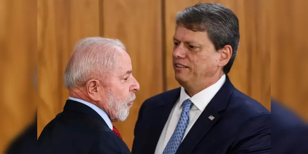 Presidente Lula e o governador de São Paulo, Tarcísio de Freitas