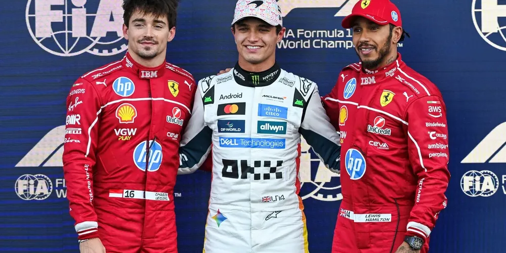 Os três primeiros do grid de largada