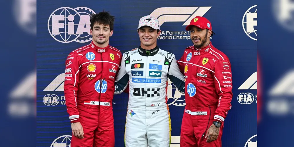 Os três primeiros do grid de largada