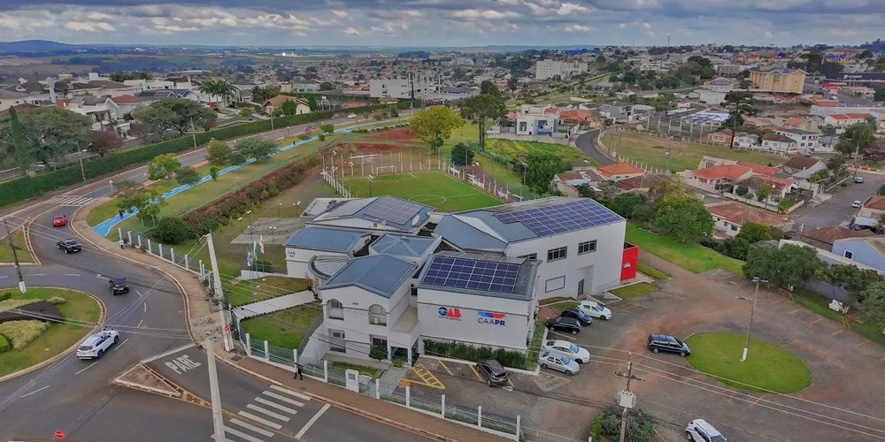 Vista aérea da sede da OAB de Ponta Grossa