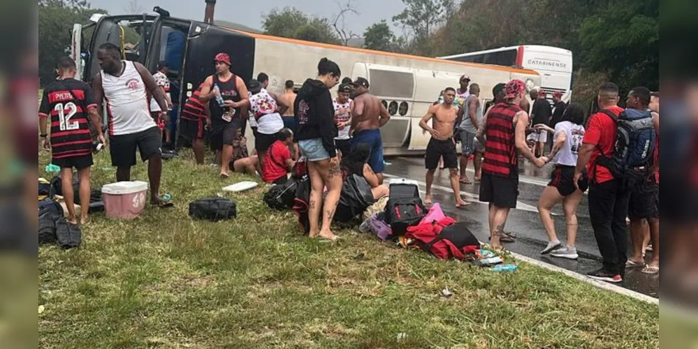 Acidente ocorreu na tarde desta segunda-feira na altura de Volta Redonda