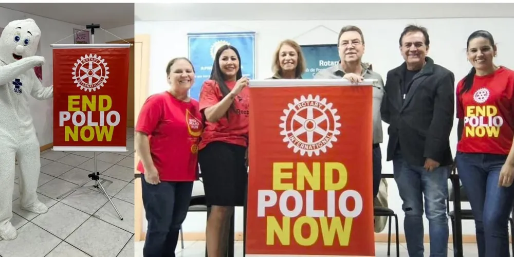 O projeto trouxe o Zé Gotinha, eterno símbolo da Pólio, para reforçar a importância da vacina