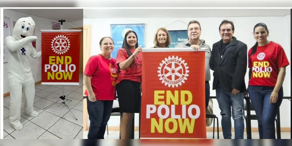 O projeto trouxe o Zé Gotinha, eterno símbolo da Pólio, para reforçar a importância da vacina