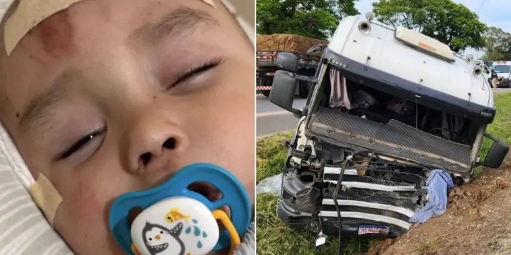 O menino não sofreu nenhuma fratura ou complicação interna