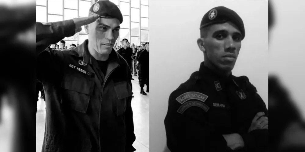 Os policiais mortos foram identificados como Cleiton Serafim Gonçalves e Heber Carvalho da Fonseca